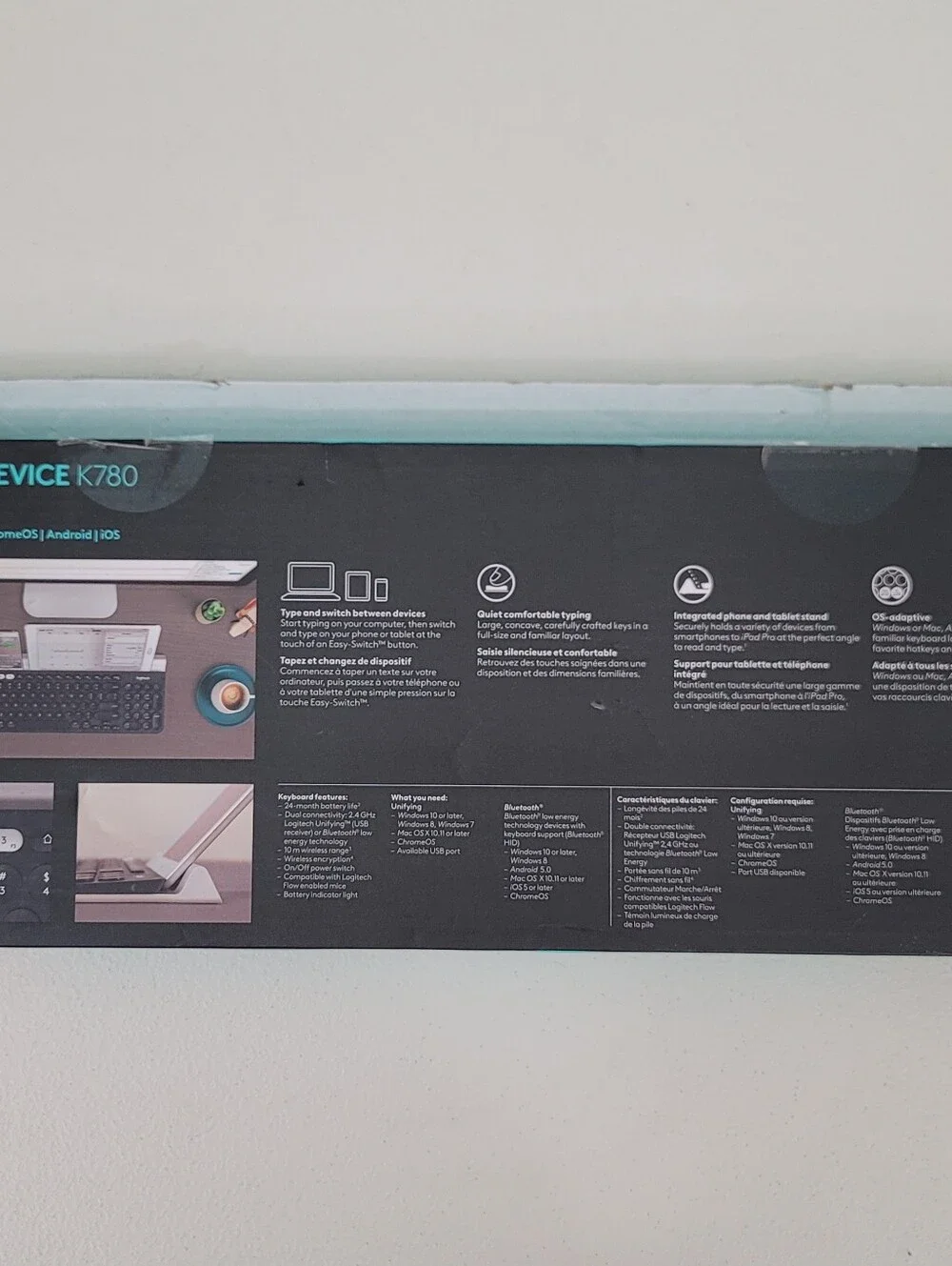 Logitech K780 Multi Device Wireless Keyboard Complete In Box!